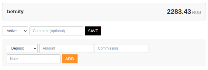 Account status and primary account controls